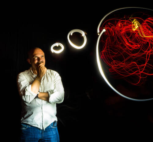 Thinking Photo Booth Lightpainting taken at the Haeckie Market