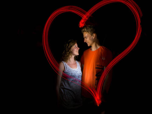Romantic heart Photo Booth Lightpainting taken at the Hackie Market